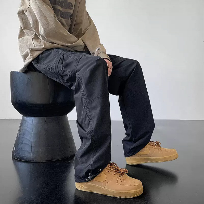 Pantalones a prueba de viento impermeables de secado rápido Comercio exterior Americano overoles funcionales sueltos pantalones casuales con cordón recto para hombres