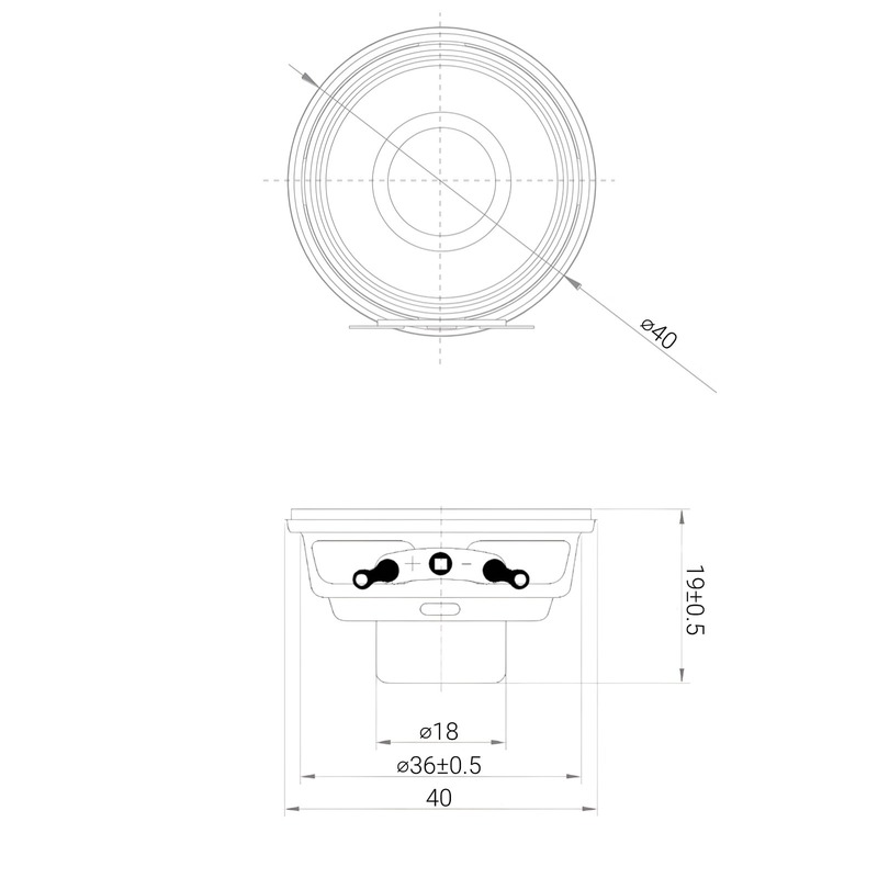 40mm 1.5inch フルレンジ小型スピーカー 4ohm 3w ストーリーマシン小型スピーカーマルチメディア内部磁気スピーカー|undefined