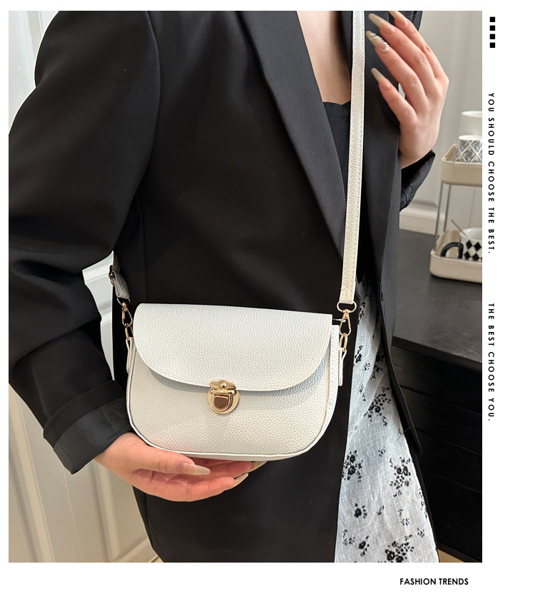 276g Weight Sewing Thread Fashion Element Lock clasp Closure Type Single Shoulder Strap Strap Type Casual Occasion Pu Leather Material Solid Color Pattern All Seasons Season Women's Gender Classic Style Style Square Shape Women's Pu Leather Solid Color Classic Style Sewing Thread Square Lock Clasp 无