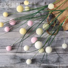 Pampas Grass Single Stem Artificial Flower Manufacturer Home Decor Hand Held Flower Rose Wall Artificial Flower INS Cross Border MW61218