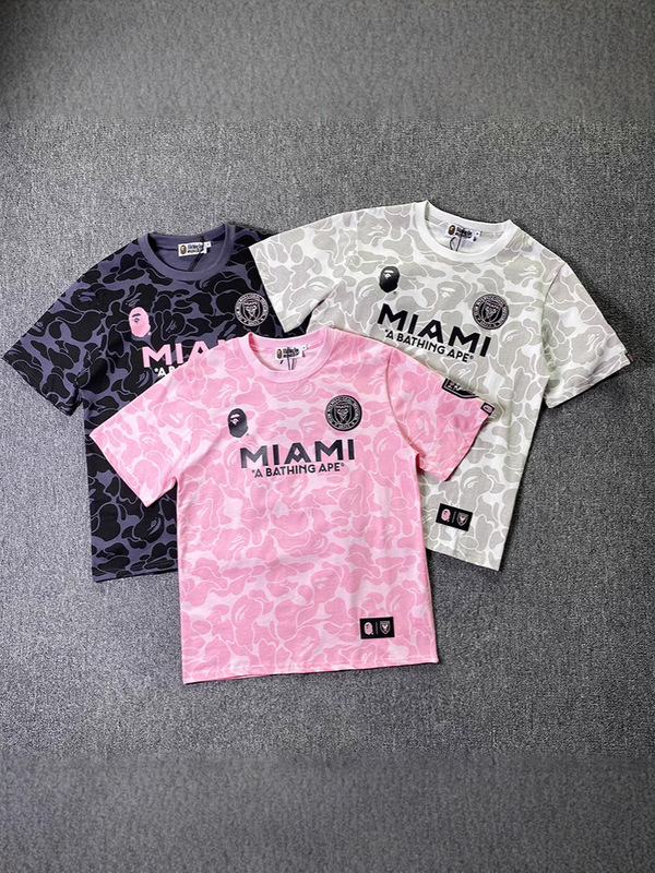 クロスボーダー迷彩スポーツ半袖Ape International共同ブランドファッションラウンドネック通気性3DプリントTシャツ卸売|undefined