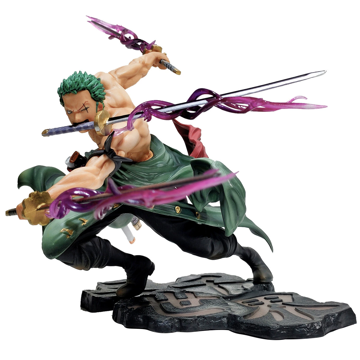 Коллекционная фигура (One Piece) Ророноа Заоро, 20 см, динамичная постановка с тремя мечами, расписанная модель