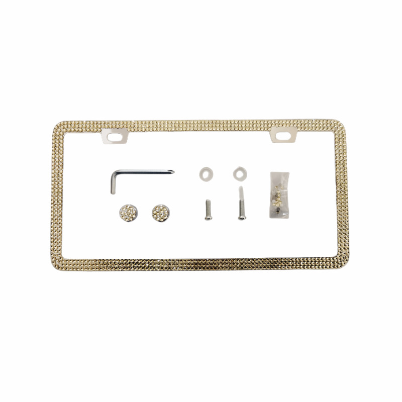 Inlaid North America – Other License plate holder/license plate holder - light-yellow-crystal
