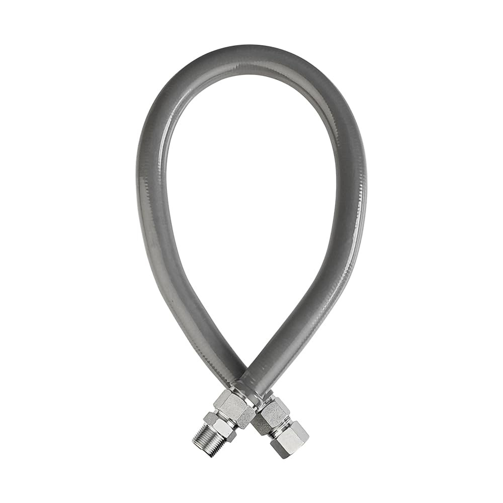 48MIP x 3/4英寸 FIP燃气管线 全流灰色PVC涂层 36英寸燃气连接管