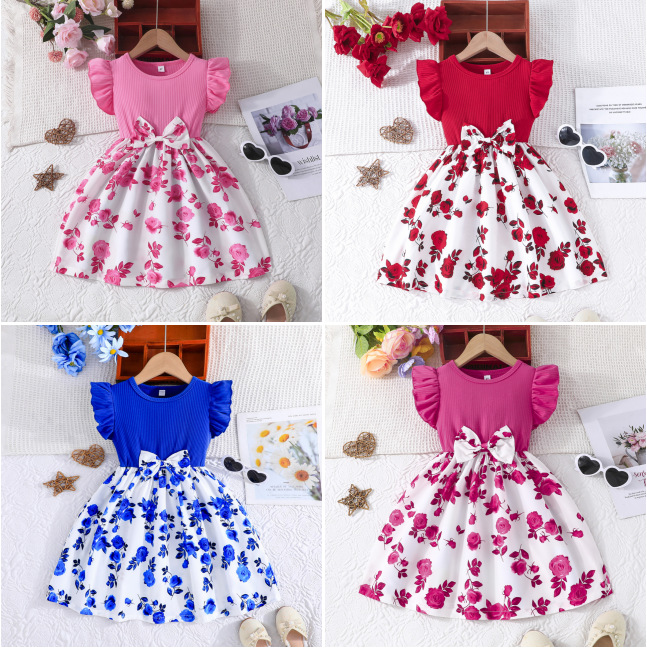 Girls Ruffled Floral Dress Summer Wear Pakistan