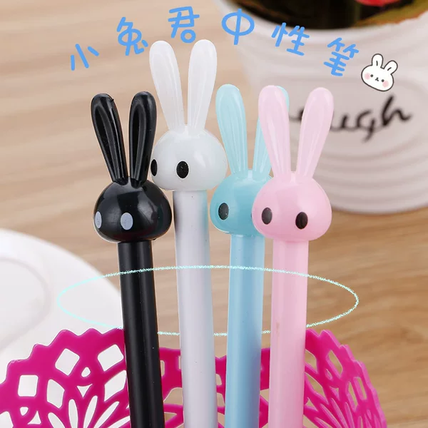 Cartoon Stationery Little Rabbit Gel Pen Cute Long-Eared Rabbit Signature Pen Creative Student Pen Direct Sale from Manufacturer