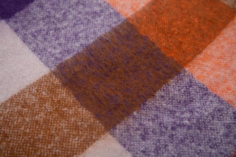 Unisex Plaid neckline autumn-winter loop yarn triangle shawl scarf_voghion.com