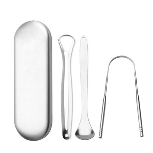 Hot Selling Household Stainless Steel Tongue Scraper Tongue Brush to Remove Halitosis Tongue Scraper Oral Cleaning Tongue Scraper Toothbrush