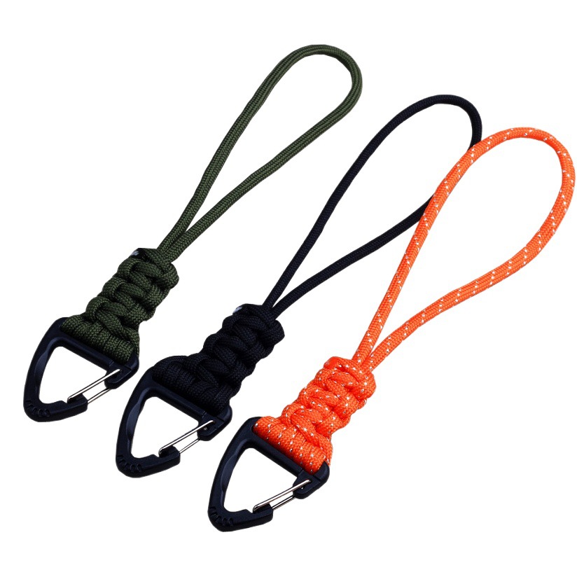 Cuerda de paraguas de siete núcleos hecha a mano Hebilla de triángulo Cuerda de mano Llavero Cuerda de linterna Cuerda anti-caída Cuerda cuchillo colgante Y020