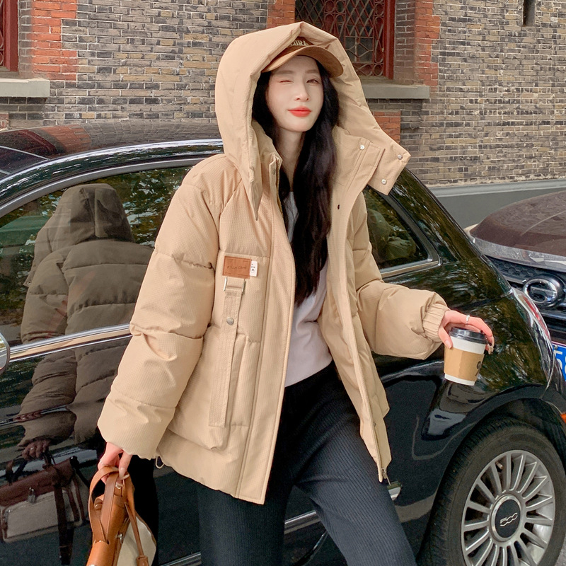 2024 invierno nuevo abrigo de mujer de algodón corto chaqueta de algodón de alta sensación moda