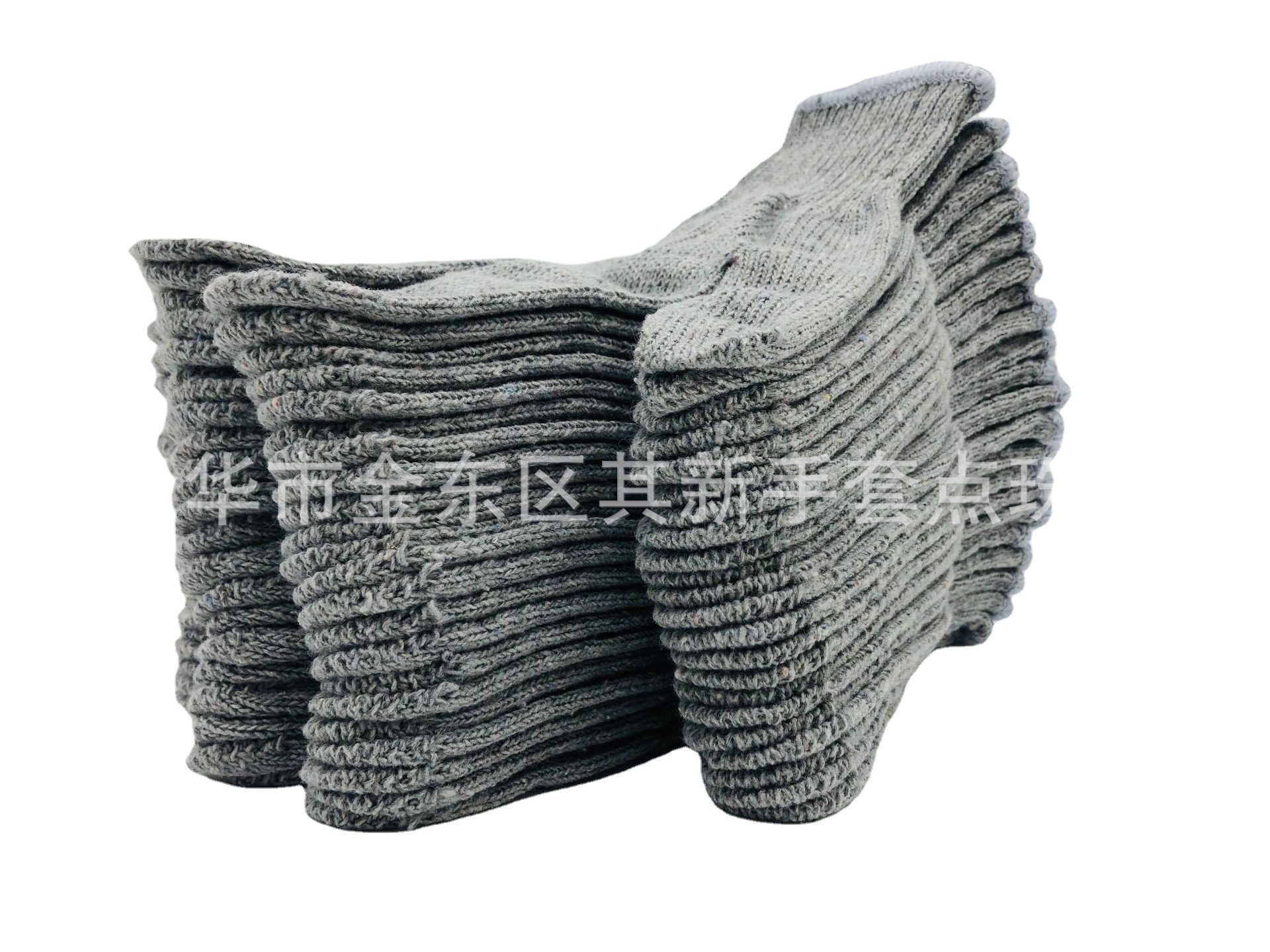 劳保手套十针机灰纱棉纱手套高织高密手套工地干活搬砖手套480克
