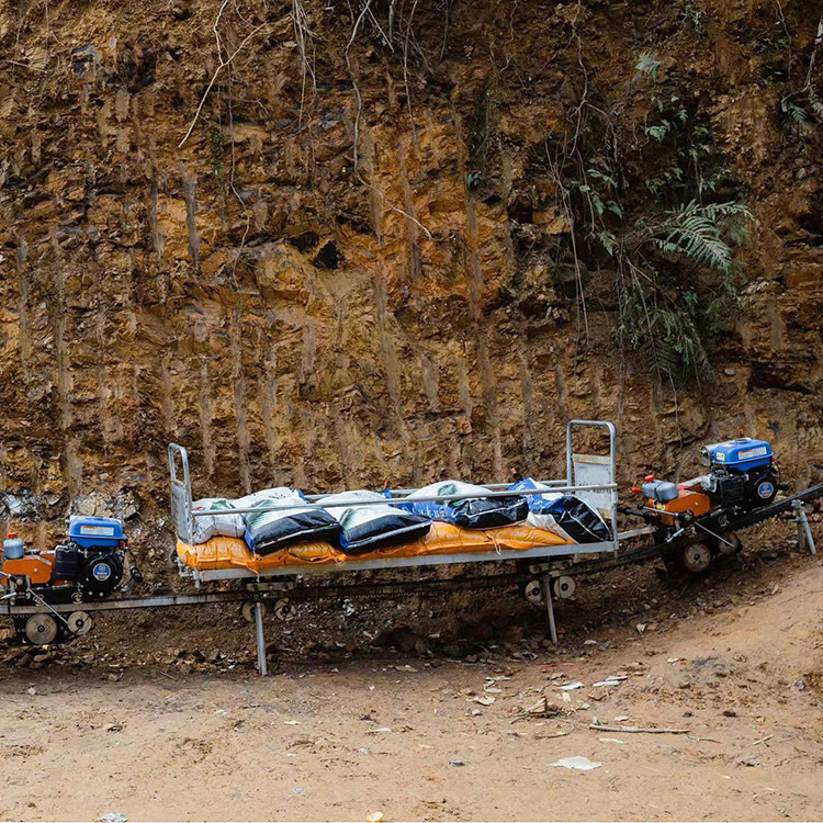 农用运输轨道车 山地茶园果园单轨运输车 爬坡载物汽油运输机