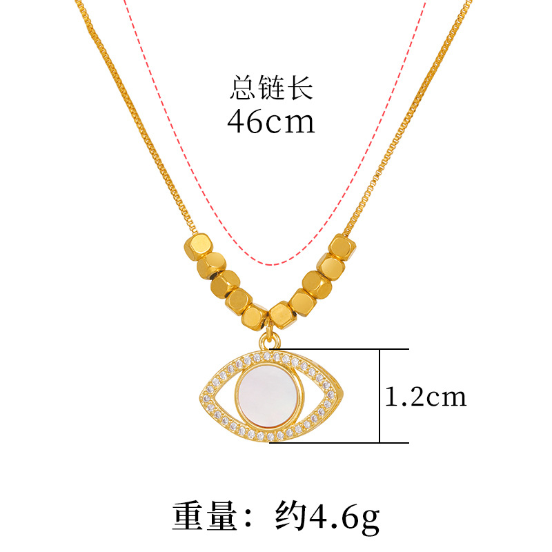 Nuevo ins dulce belleza todo fósforo colgante de imitación de oro collar de circón simple nicho joyería de alto sentido fábrica al por mayor