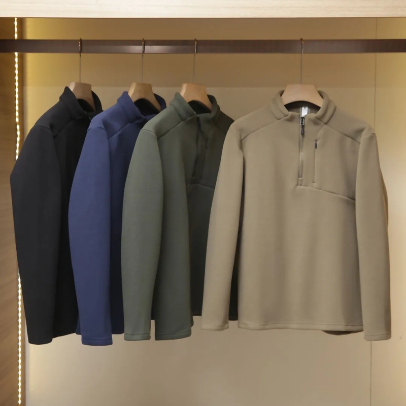 D family flat! South Korea Technology Integrated Warm Velvet Jacket Winter Men's Pullover Half Zipper Outdoor Fleece Sweater D family flat! South Korea Technology Integrated Warm Velvet Jacket Winter Men's Pullover Half Zipper Outdoor Fleece Sweater
