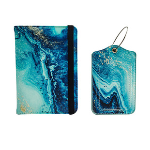 In stock PU passport holder card holder multifunctional travel passport bag luggage tag suit passport book card holder tag