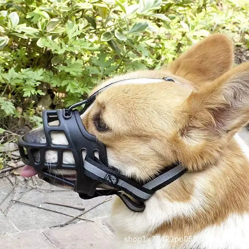 Adjustable dog muzzle 3rd‑gen, breathable anti‑bite design, reflective & nylon options, sizes 0–5