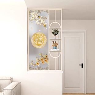 Light Luxury Modern Simple Double-Sided Translucent Living Room Blocking Art Glass Screen Partition Bedroom Decoration Entrance Entrance