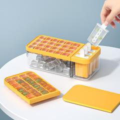 New 24-Grid Double-Layer Ice Tray Ice Pops Mold Household Dual-Purpose Odorless Ice Cube Tray Ice Ball Mold