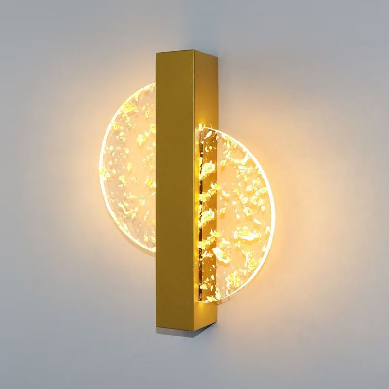 Luz de pared acrílica de lujo nórdica sala de estar televisión de fondo lámpara de pared interior pasillo dormitorio cabezal de cama lámpara de pared