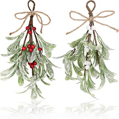 ヨーロッパとアメリカのクロスボーダークリスマスデコレーション、イチジクのハンギングオーナメントシリーズ、模擬緑の植物、ベリー、小さな花束、ソース工場
