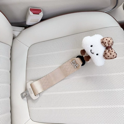 Other Automotive Interior Supplies Anti-Belly Pregnancy Driving Supplies - beige-maternity-anti-strangle-safety-belt-brown-bow-and-white-clouds