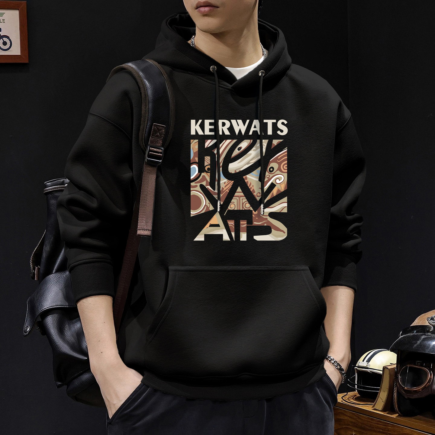 Pesado americano chaqueta deportiva hombre encapuchado primavera nueva ropa de hombre de tamaño grande primavera y otoño chaqueta suelta