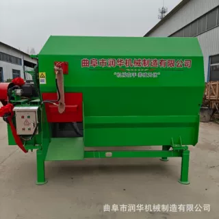 润华卧式tmr全日粮搅拌机牛羊草料制备预混机四角称重电动拌草机