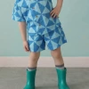 02 Geometric Grid-Blue (Pants)