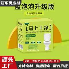 马桶双效洁厕块花香蓝泡泡坐便器清洗剂清香型高效除臭洁厕宝批发