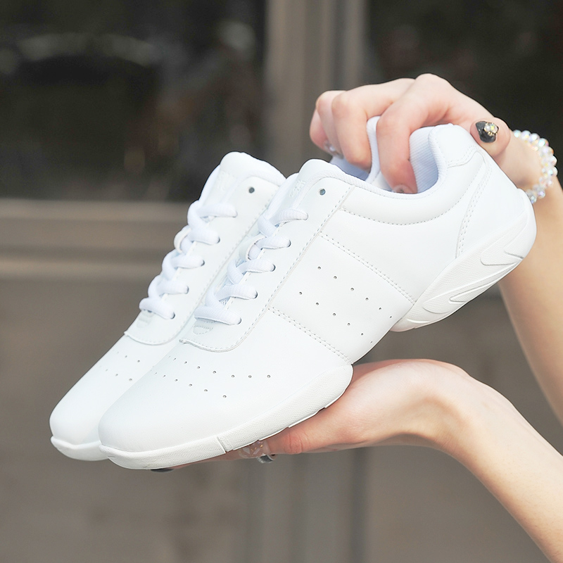 Zapatos aeróbicos deportivos, zapatos blancos, zapatos deportivos, zapatos de entrenamiento para mujeres, zapatos de competencia, zapatos suaves para niños