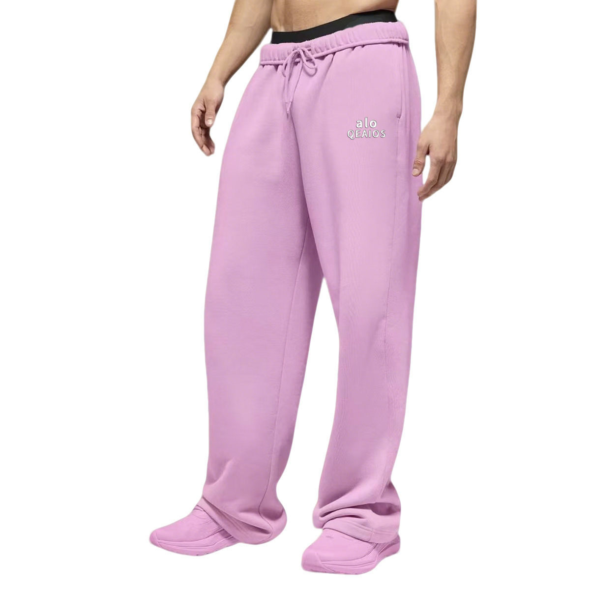 alo nuevo pantalones casuales sueltos de piernas anchas primavera y otoño de dopamina pantalones de color sólido pantalones casuales
