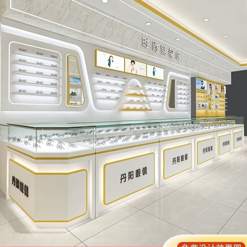 眼镜展示柜台烤漆货架远近视陈列柜工厂商场快时尚眼镜店烤漆货架
