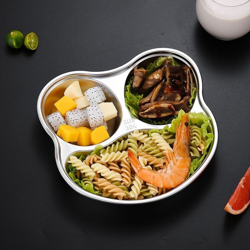 子供用ディナープレート分割 316 かわいい学生プレート家庭用ベビー食事ステンレス鋼幼稚園厚み|undefined
