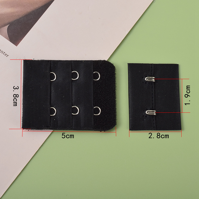 Third-year row two fasteners 3.8cm matching bra fabric hooks larger two fasteners underwear opposite sex clasp stainless steel fasteners