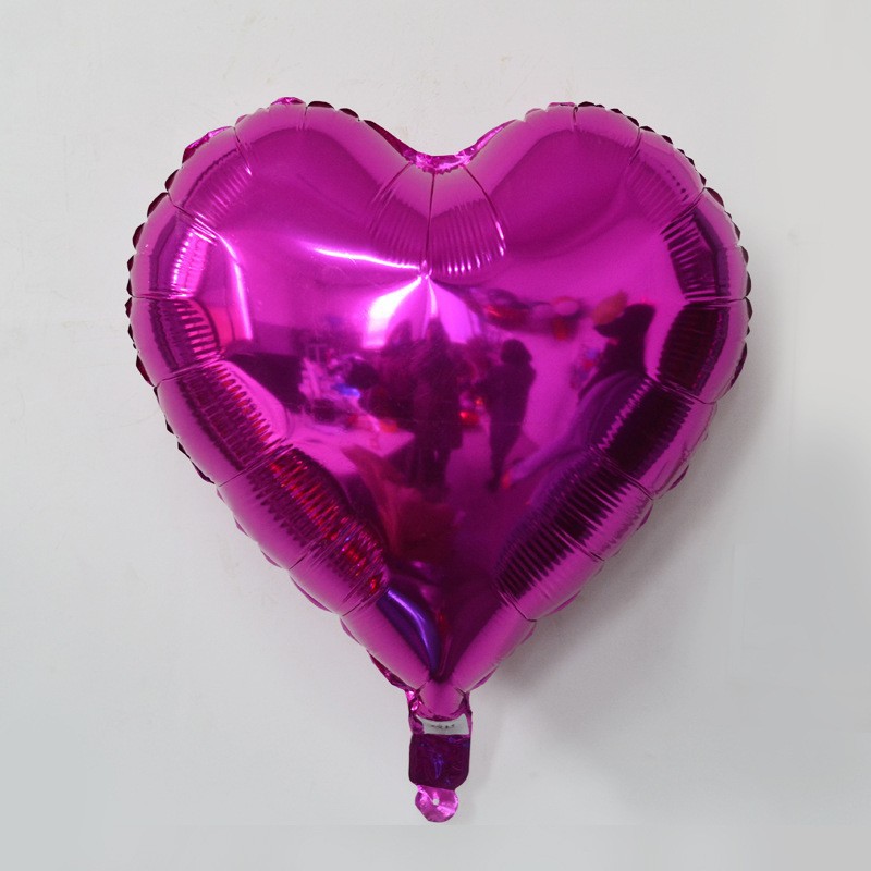 Película de aluminio en forma de corazón de 18 pulgadas tablero de luz monocromo amor globo cumpleaños boda graduación fiesta atmósfera decoración globo