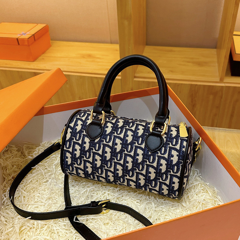 High-End Small Handbag for Women 2026 New Printed Boston Pillow Bag Fashionable Versatile Shoulder Crossbody Bag