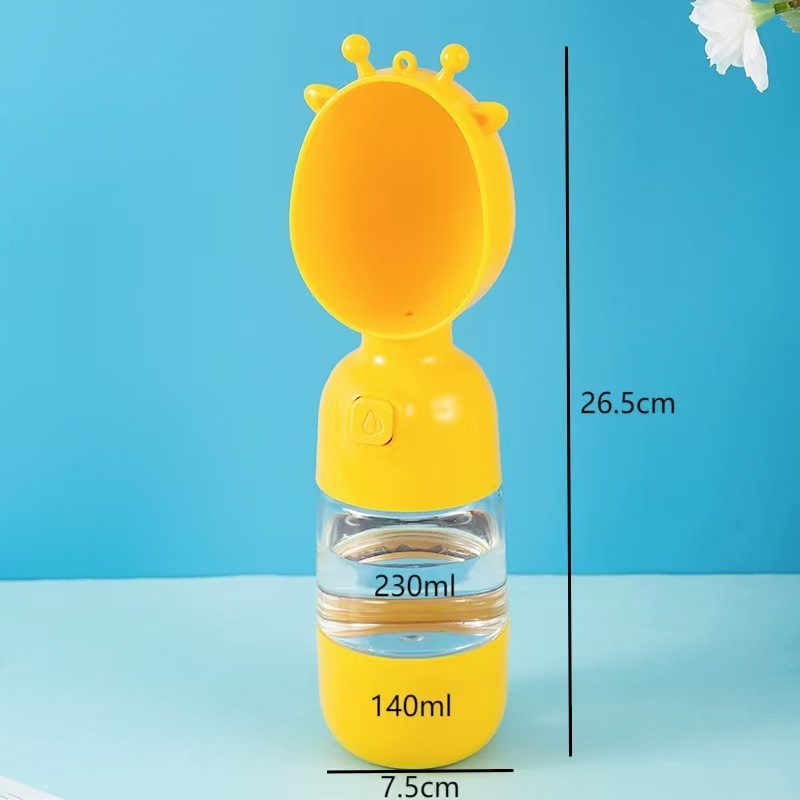 Taza de agua para mascotas portátil al aire libre acompañado de taza de agua para perros, alimentación y agua potable integral fábrica de taza de agua