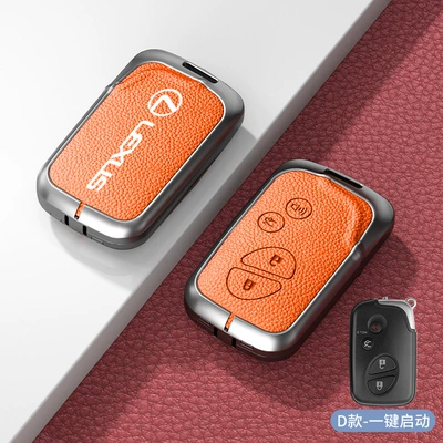 Car key bag – es200 es300h rx300 rx350h - standard-type-c-one-click-start-emma-orange-zinc-alloy-single-shell