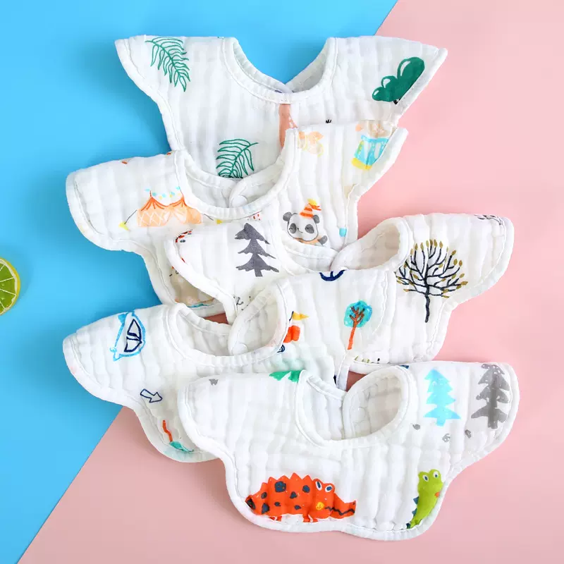 【严选】口水巾婴儿全棉360婴儿饭兜围嘴纱布口水兜婴儿口水围巾