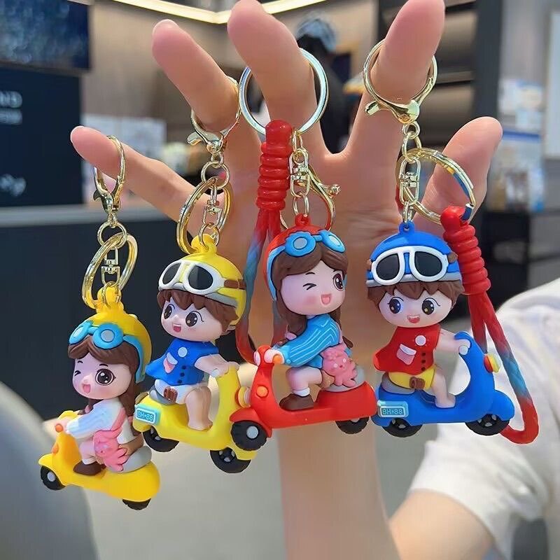 Keychain for Couples, New Creative Bicycle Design, Cute Keychain, Car Pendant, Backpack Decoration, Cartoon Gift