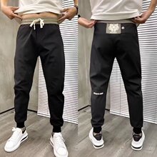 韩版百搭修身束脚休闲裤男潮流社会高品质卫裤男简约轻奢休闲裤男