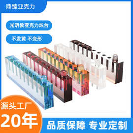 跨境高透明犹太教亚克力烛台生日派对西餐厅家居餐桌蜡烛婚庆道具