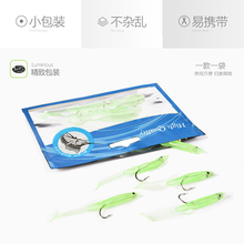 夜光路亚软饵假鱼饵6.8cm/1g带钩鳗鱼饵5.6cm/0.5克10个一包