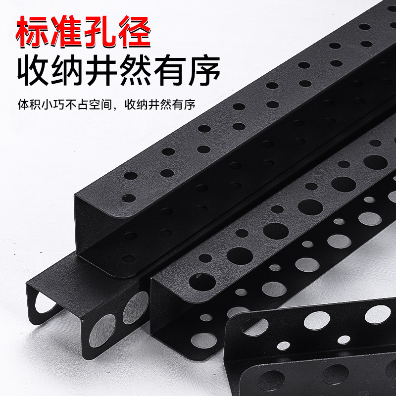 Nuevo marco de almacenamiento de herramientas de reparación metálicas montadas en la pared transfronteriza, marco de almacenamiento de herramientas de hardware de agujeros domésticos