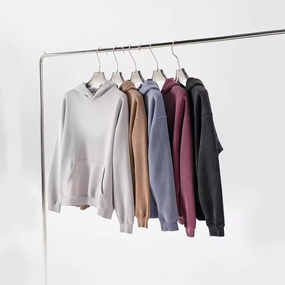 Herrenbekleidung High Street Fashion Marke Schwergewicht alt gewaschen plus samtgesprühter Affen-Kapuzenpullover_voghion.com