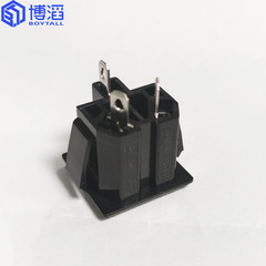 Botao AC standard power socket 10A national standard three-hole female socket black embedded card Chinese desktop socket 3 plugs