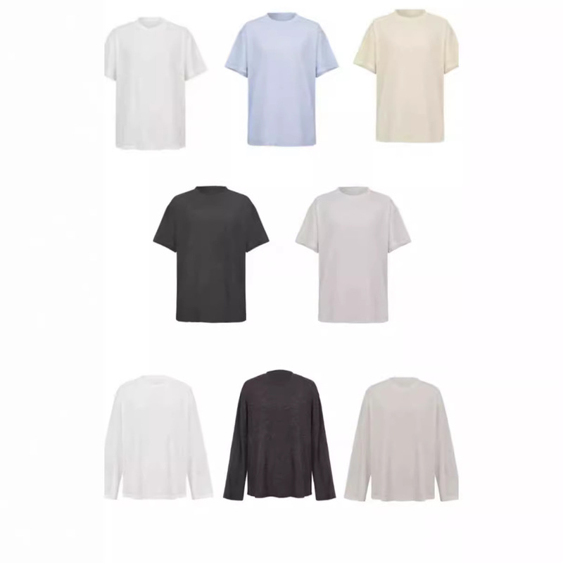 2024 Korean Style Simple Western Style All-match Comfortable Loose Lazy Designer Linen Multi-color T-shirt for Women