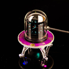 GeekMagic UFO-CLOCKクリエイティブ天気Bitcoin株式為替レート時計多機能特許製品