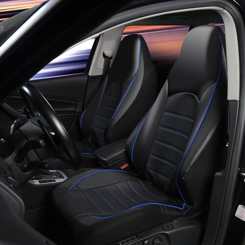 Universal Automotive Seat Covers withPU Leather Double Front Seat, Cross-border Bestselling Seat Pad Set, All-Season Universal