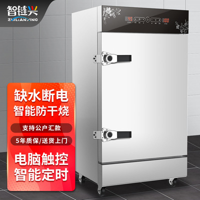 Steaming cabinet commercial Plateau Electric steamer Rice steaming cart Hotel School canteen Gas Double Door Steaming machine ITES
